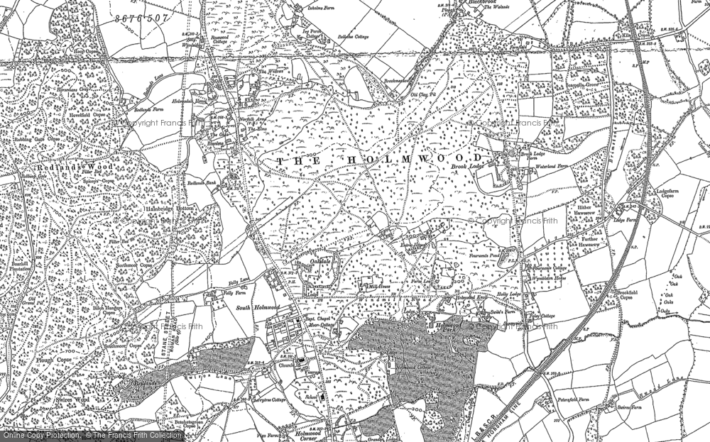 Old Map of South Holmwood, 1895 in 1895