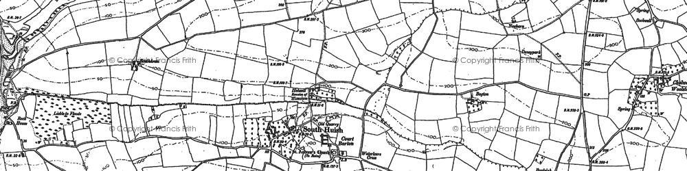 Old map of Burton in 1904