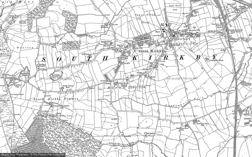 Old Map of South Kirkby, 1891 in 1891