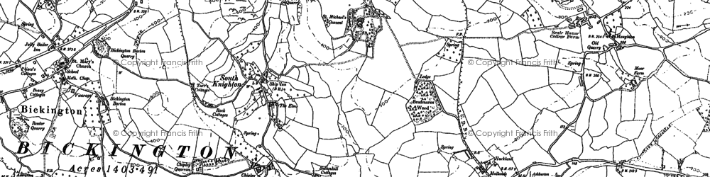 Old map of Wrigwell in 1887
