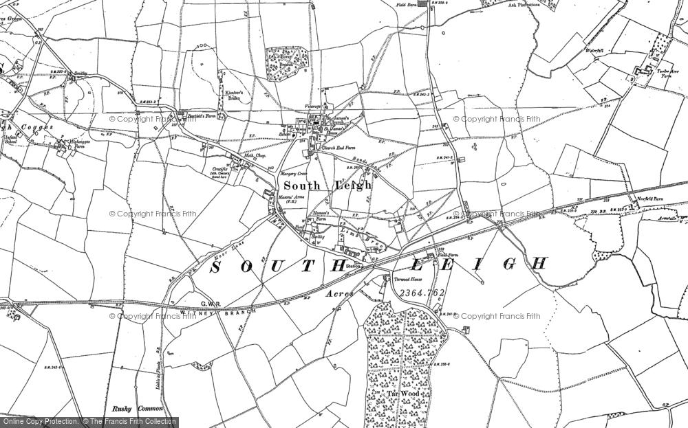 Old Map of South Leigh, 1898 - 1911 in 1898