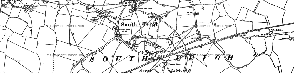 Old map of South Leigh in 1898