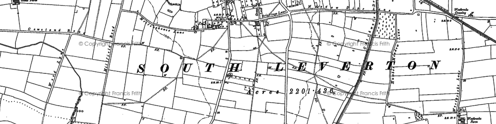 Old map of South Leverton in 1884