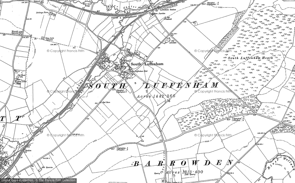 Old Map of South Luffenham, 1884 - 1902 in 1884