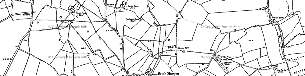 Old map of South Marston in 1910