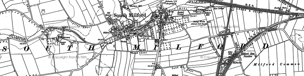 Old map of South Milford in 1890
