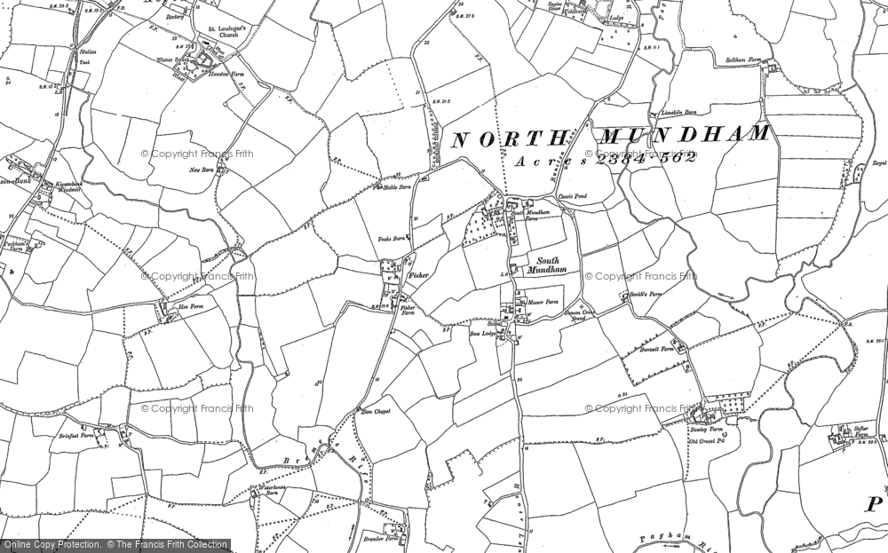 Old Map of South Mundham, 1909 in 1909