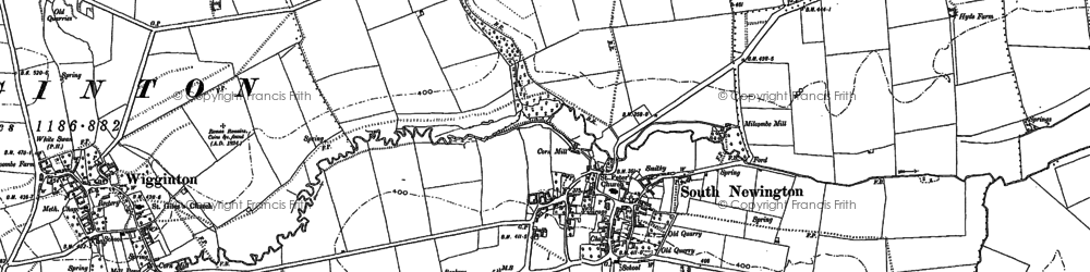 Old map of South Newington in 1898