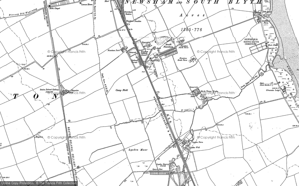 Old Map of South Newsham, 1896 in 1896