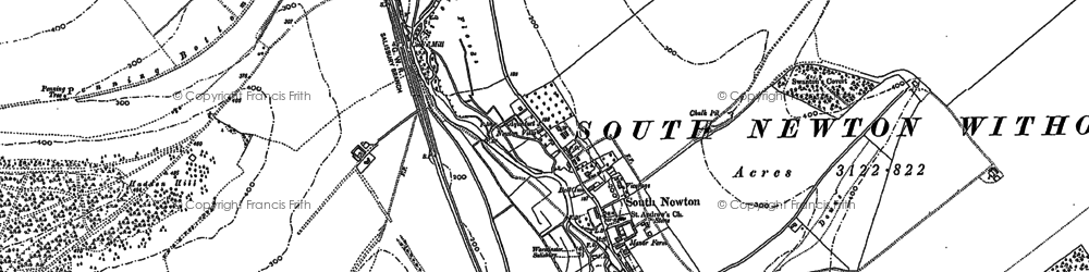 Old map of South Newton in 1899