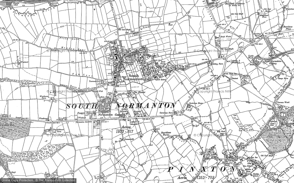 Old Map of South Normanton, 1879 - 1898 in 1879