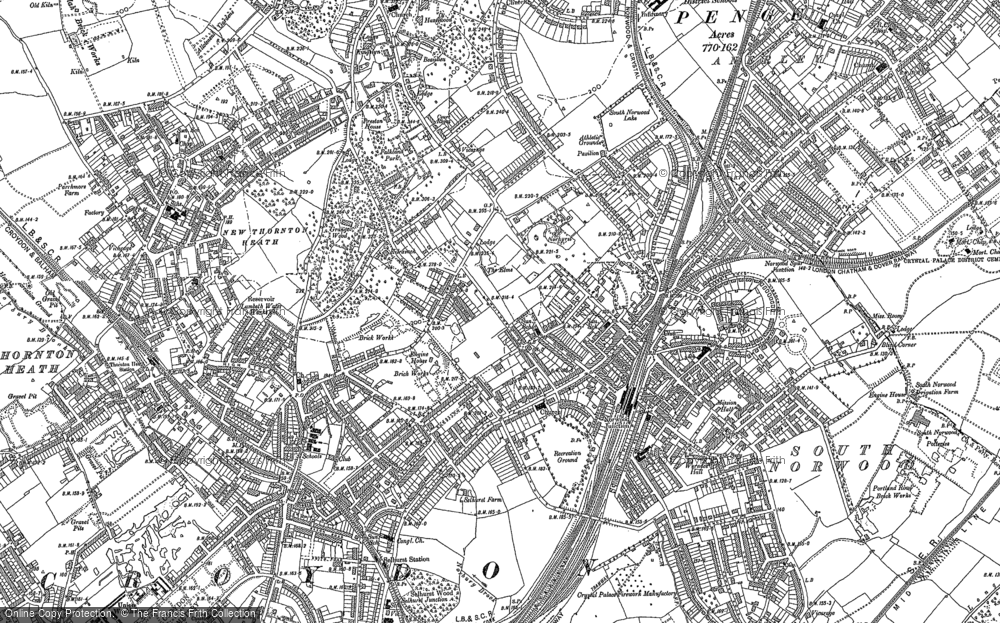 Old Map of South Norwood, 1894 - 1895 in 1894