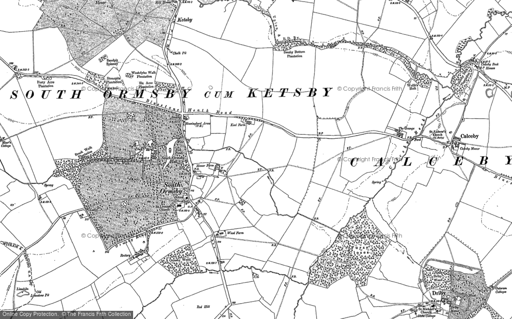 Old Map of South Ormsby, 1887 - 1888 in 1887