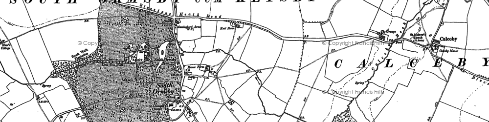 Old map of South Ormsby in 1887