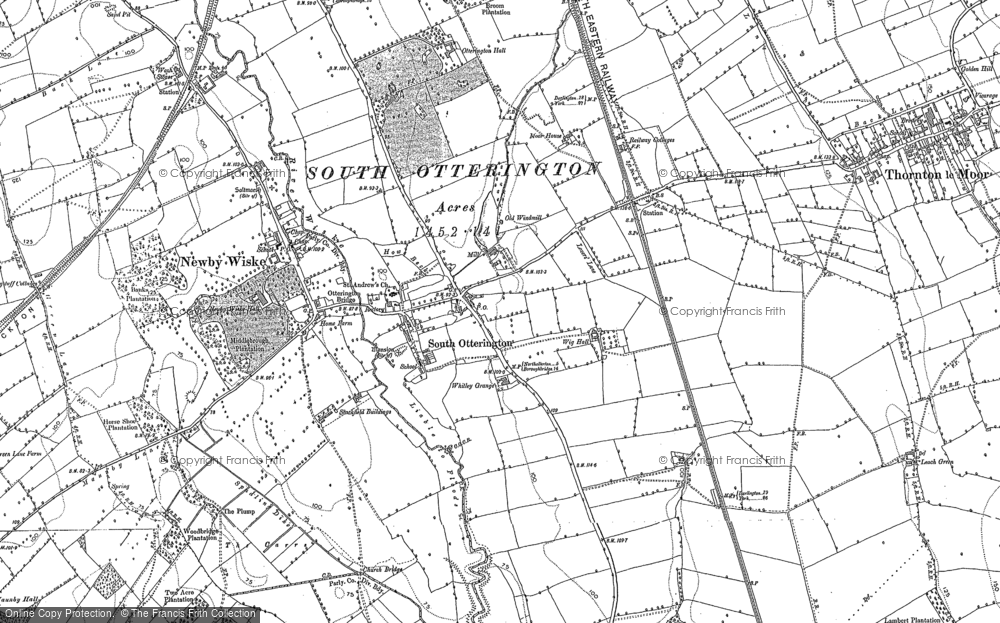 Old Map of Historic Map covering Whitley Grange in 1891