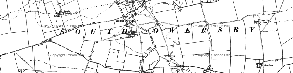 Old map of South Owersby in 1886
