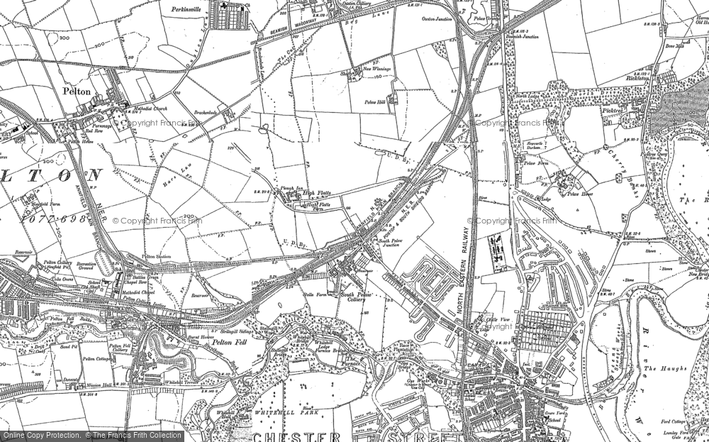 Old Map of South Pelaw, 1895 in 1895