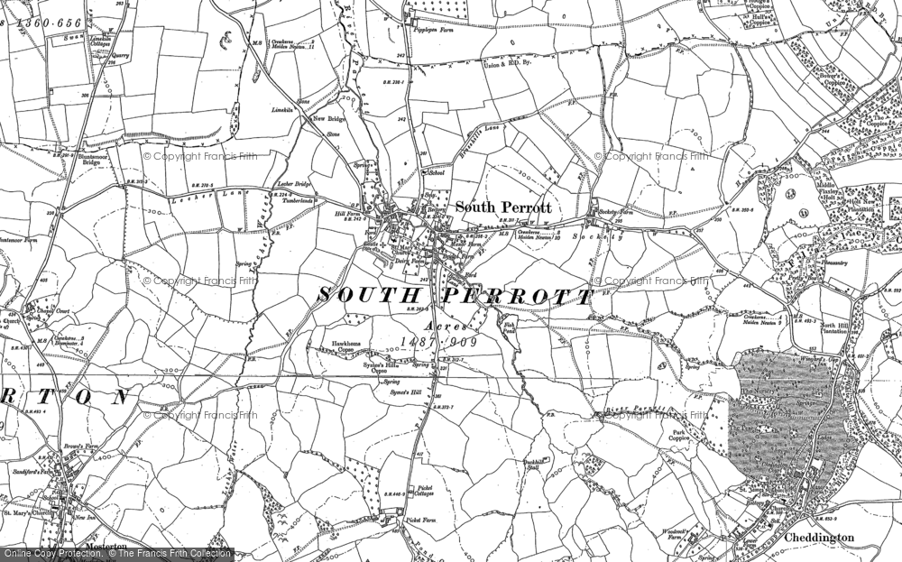 Old Map of South Perrott, 1886 - 1901 in 1886
