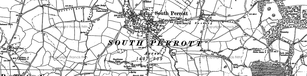 Old map of South Perrott in 1886