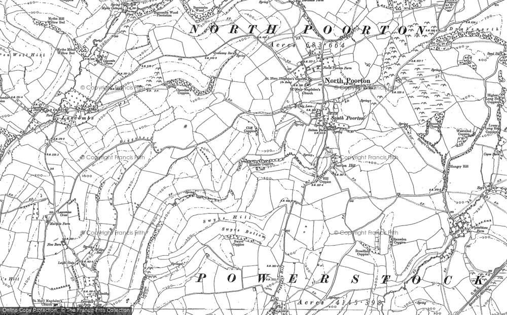 Old Map of South Poorton, 1886 - 1887 in 1886