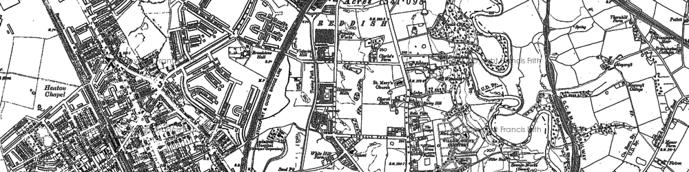 Old map of South Reddish in 1904