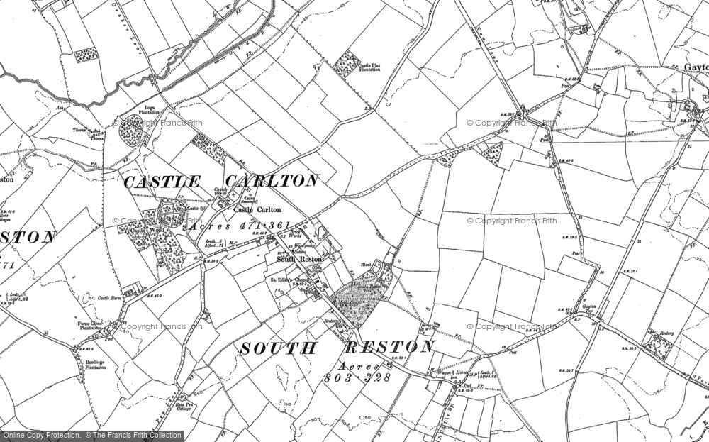 Old Map of South Reston, 1887 - 1888 in 1887