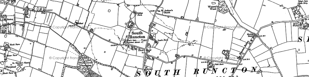 Old map of South Runcton in 1884