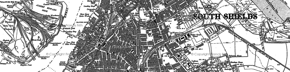 Old map of High Shields in 1895