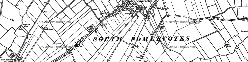 Old map of South Somercotes in 1887