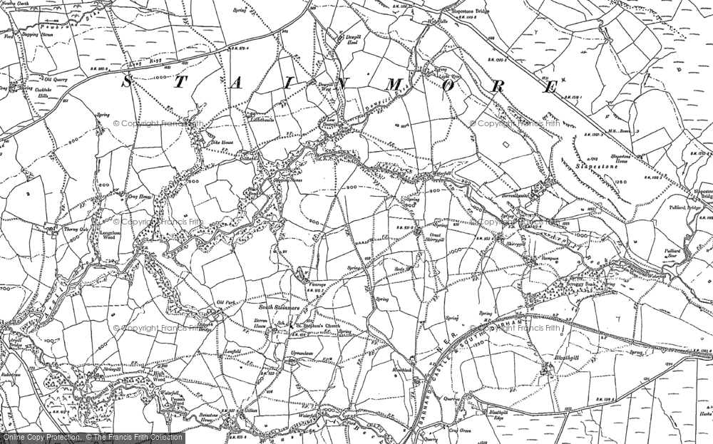 Old Map of Historic Map covering Argill Ho in 1897