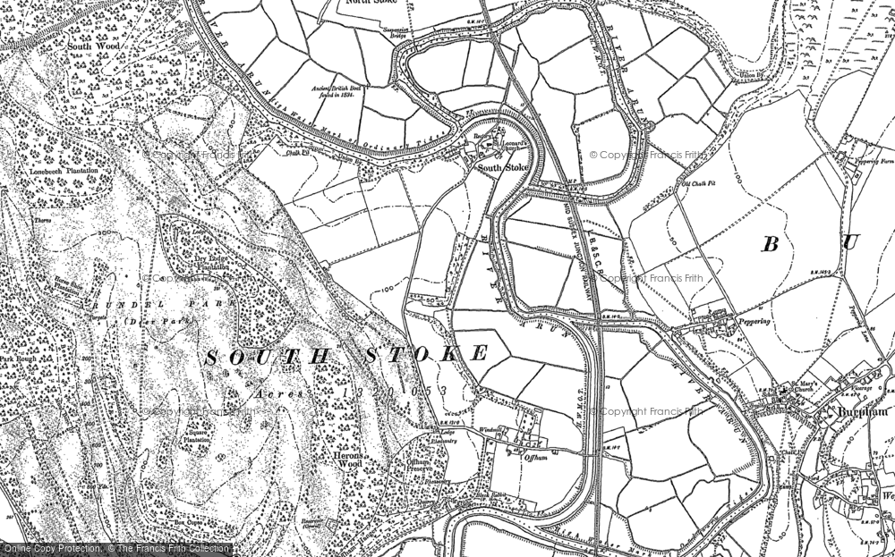 Old Map of South Stoke, 1875 - 1896 in 1875