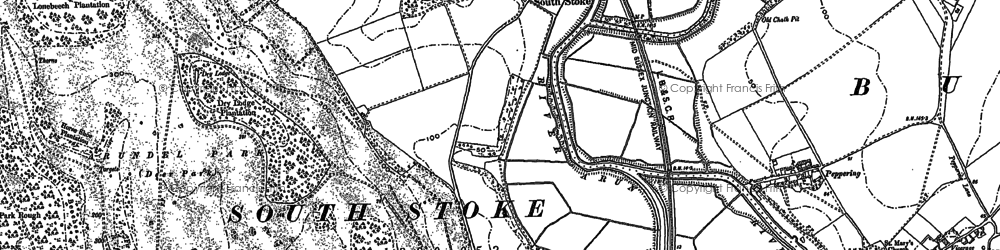 Old map of Offham in 1875