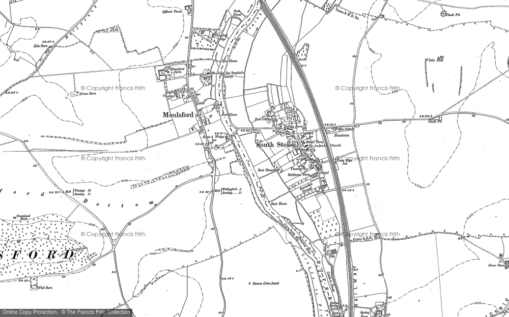 Old Map of South Stoke, 1910 - 1912 in 1910