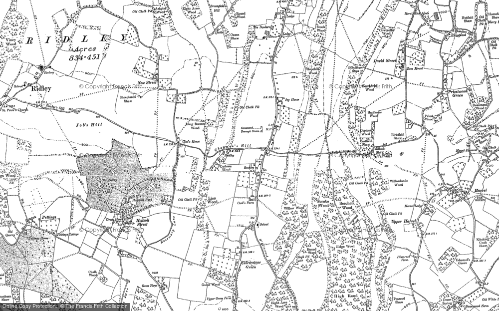 Old Map of Historic Map covering New Street in 1895