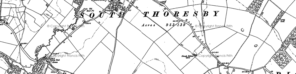 Old map of South Thoresby in 1887