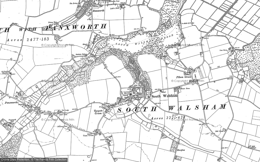 Old Map of South Walsham, 1881 - 1884 in 1881
