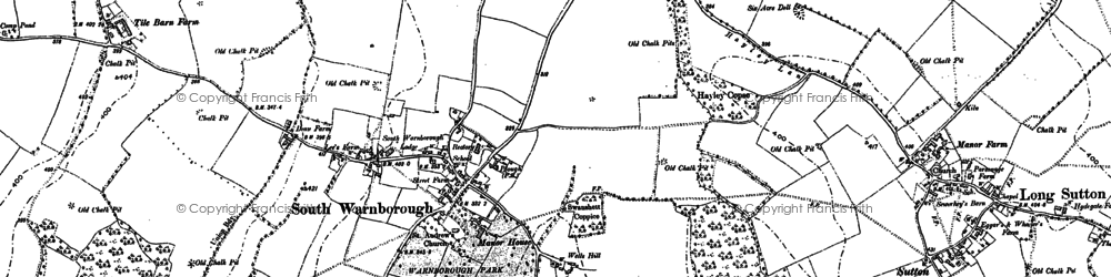 Old map of South Warnborough in 1894