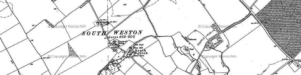 Old map of South Weston in 1897