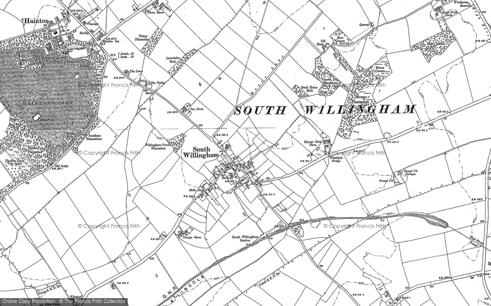 Old Map of South Willingham, 1886 - 1887 in 1886