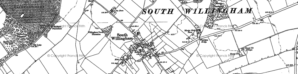 Old map of South Willingham in 1886