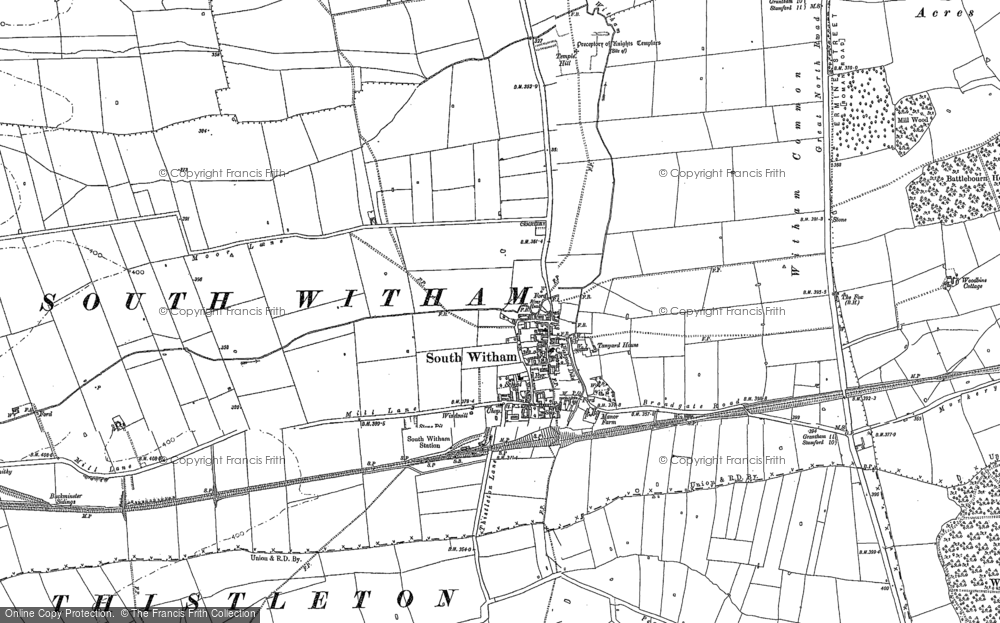 Old Map of South Witham, 1887 - 1903 in 1887