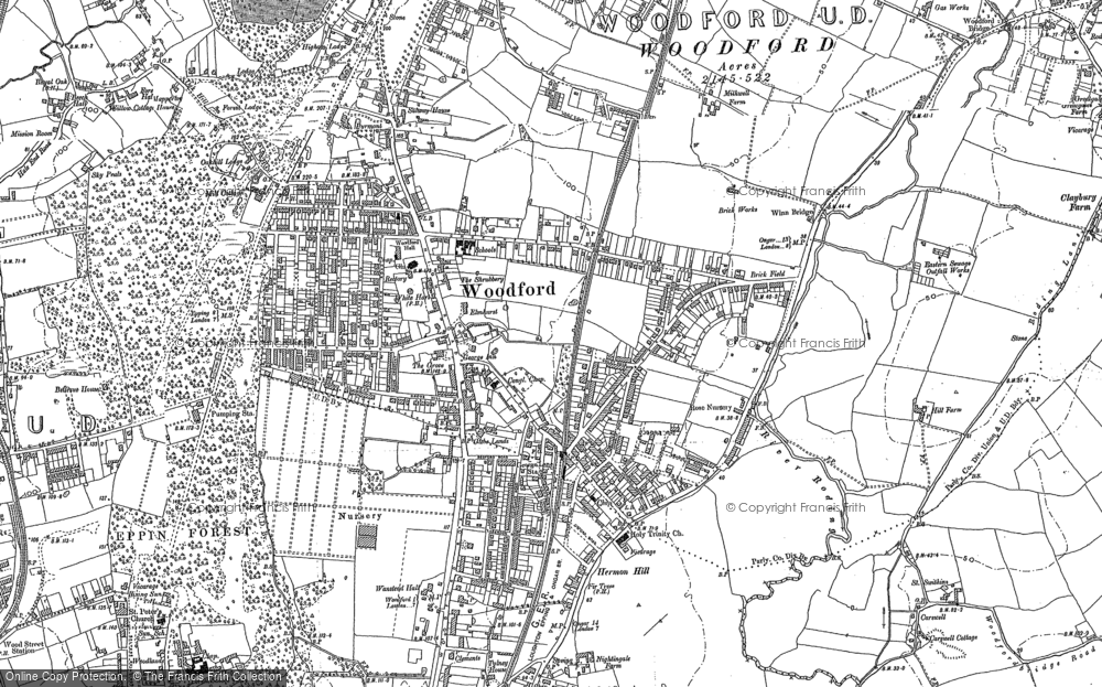 Old Map of South Woodford, 1894 - 1895 in 1894