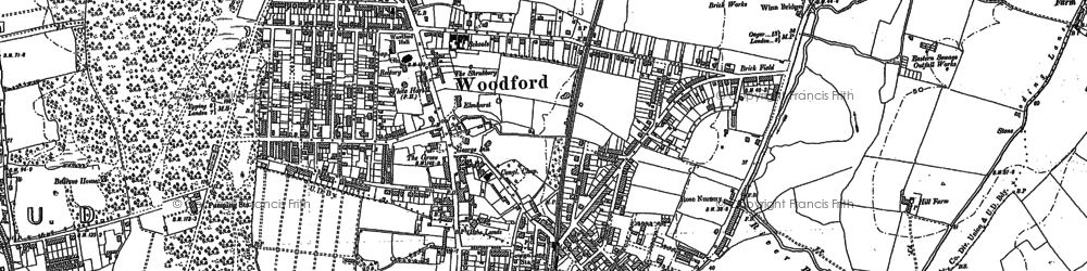 Old map of South Woodford in 1894