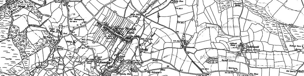 Old map of Ramsley in 1884