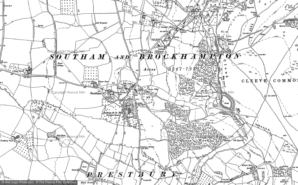 Old Map of Southam, 1883 - 1885 in 1883
