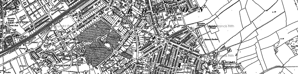 Old map of Southborough in 1894