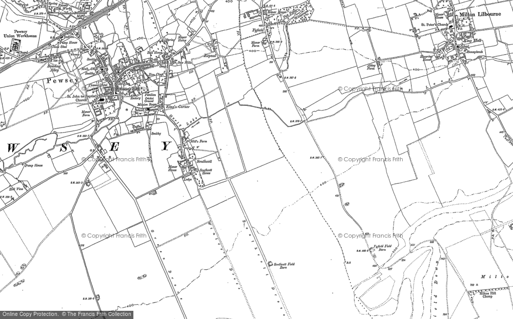 Old Map of Historic Map covering Winter's Penning in 1899