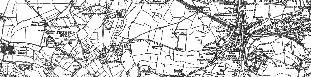 Old map of Southdown in 1883