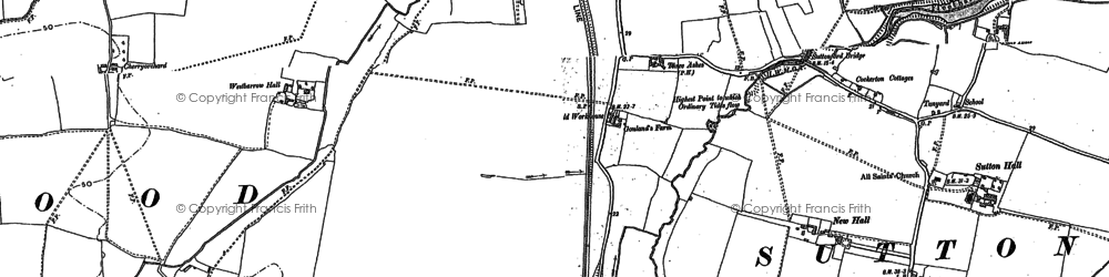 Old map of Southend Airport in 1895