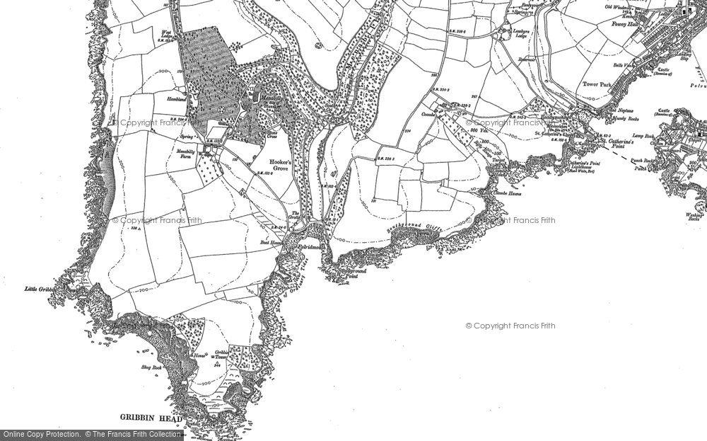 Old Map of Southground Point, 1906 in 1906